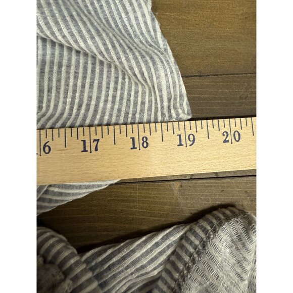 Caution To The Wind A Line Dress Gray Stripe Short Sleeve Large - Picture 8 of 9